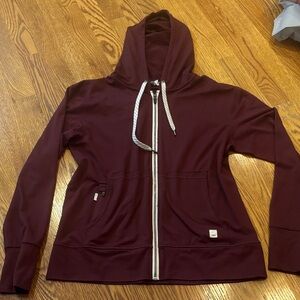 Vuori Maroon Zip-Up Hoodie